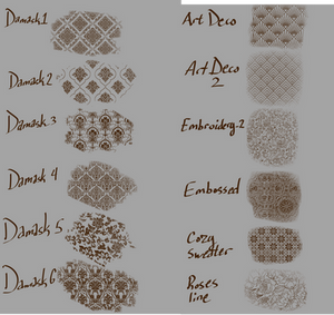 Damask + Assorted Cloth brushes Clip Studio Paint