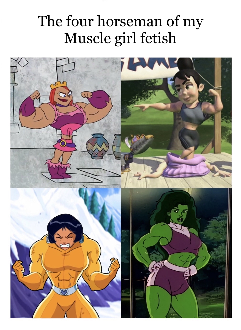 Cartoon Muscular Females Meme by Neutrality02 on DeviantArt