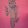 Freddy on Red Construction Paper