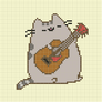 Pusheen Guitar Cross Stitch Pattern