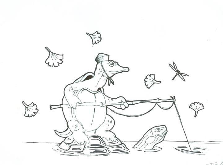 fishing turtle by t-rex79 on DeviantArt