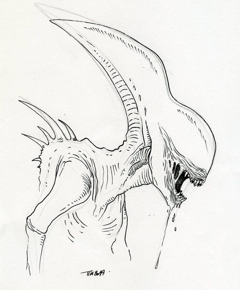 How to draw Alien (Alien Covenant) 