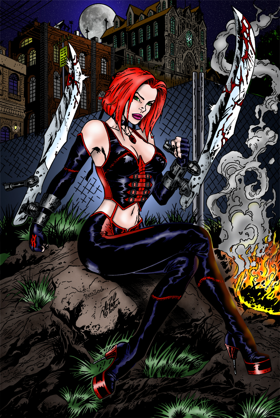 BloodRayne in the night