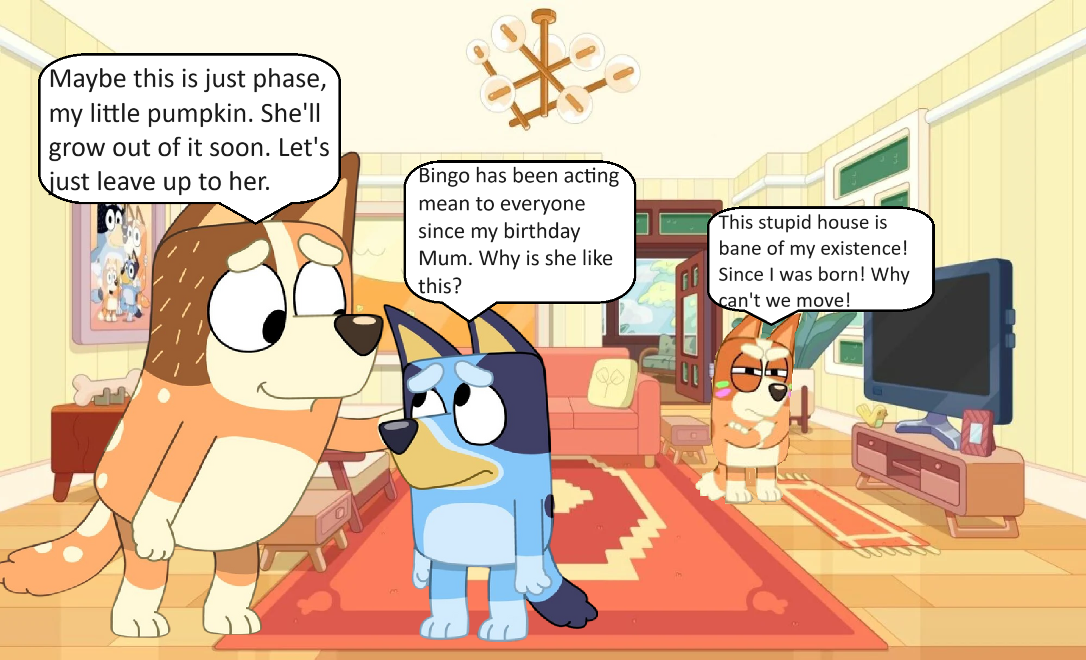 Bluey Rip Bluey and Chilli worried about Bingo by Willtheraven1 on DeviantArt