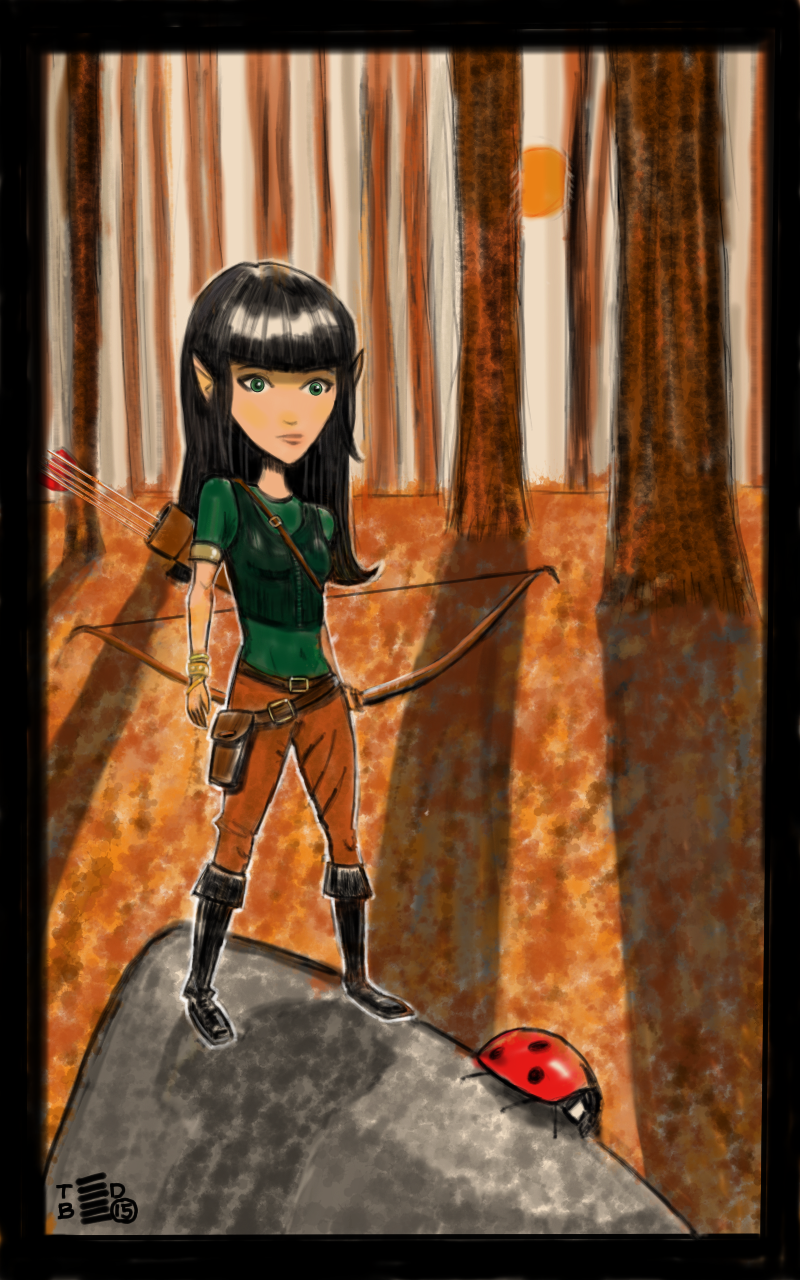 Elven Archer in the woods