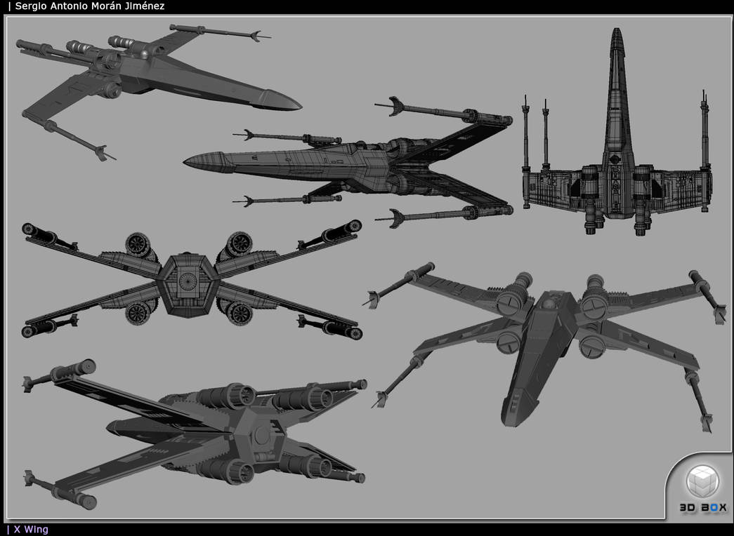 X - Wing 3D Layout by GladiusM on DeviantArt