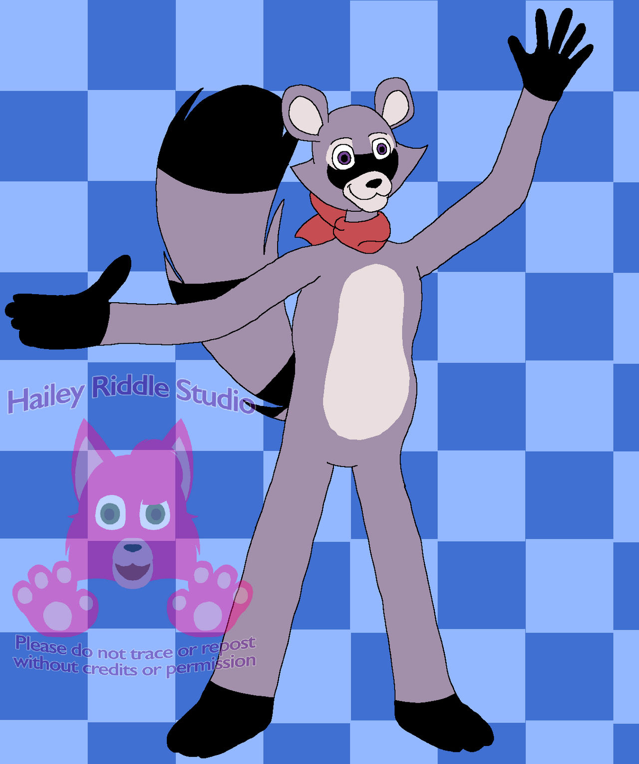 Indigo Racoon Pointing Rambly the raccoon (indigo park fan art) by HaileyRiddleStudio on ...