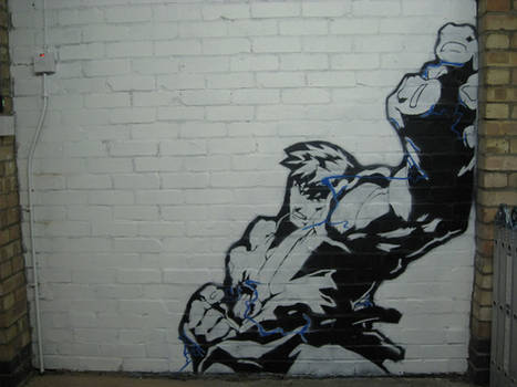 Ryu Street fighter stencil