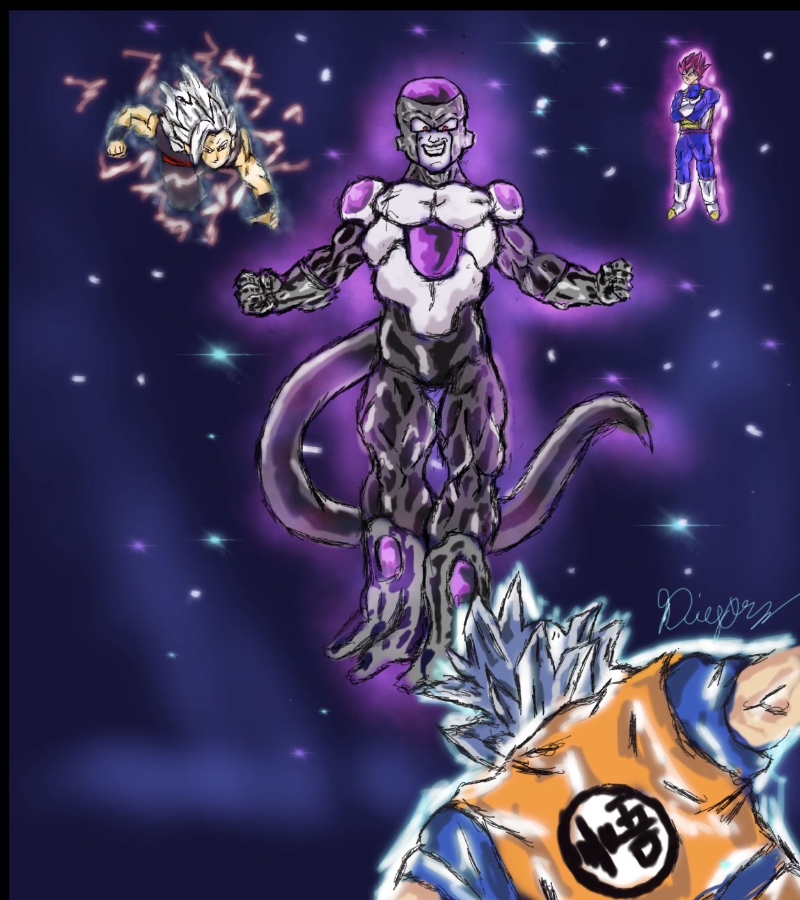 Frezza Monkey Black Frieza Vs The Monkeys by Proartist2002 on DeviantArt