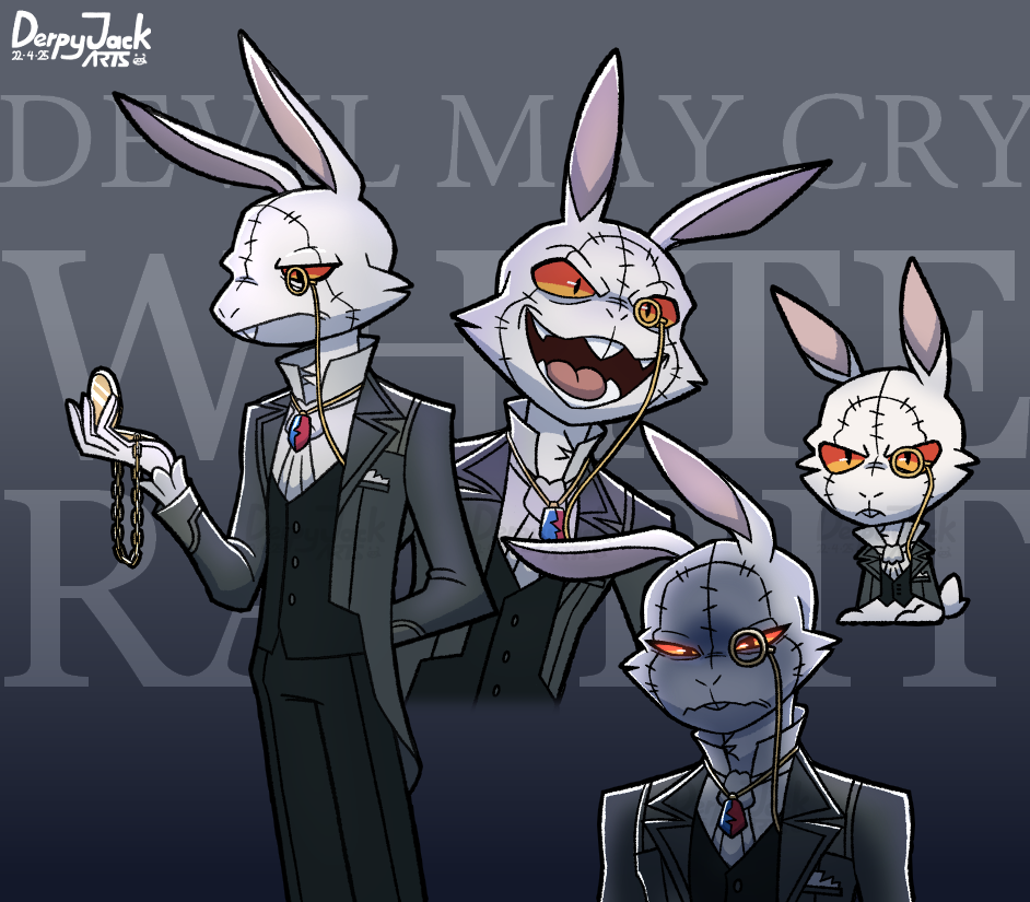 More doodles of the White Rabbit from DMC by kirbybaby64 on DeviantArt