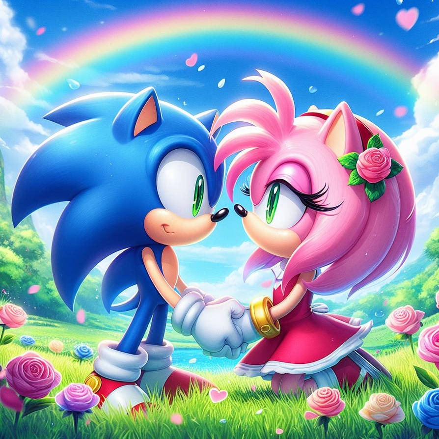 Sonic and Amy by aibatman on DeviantArt