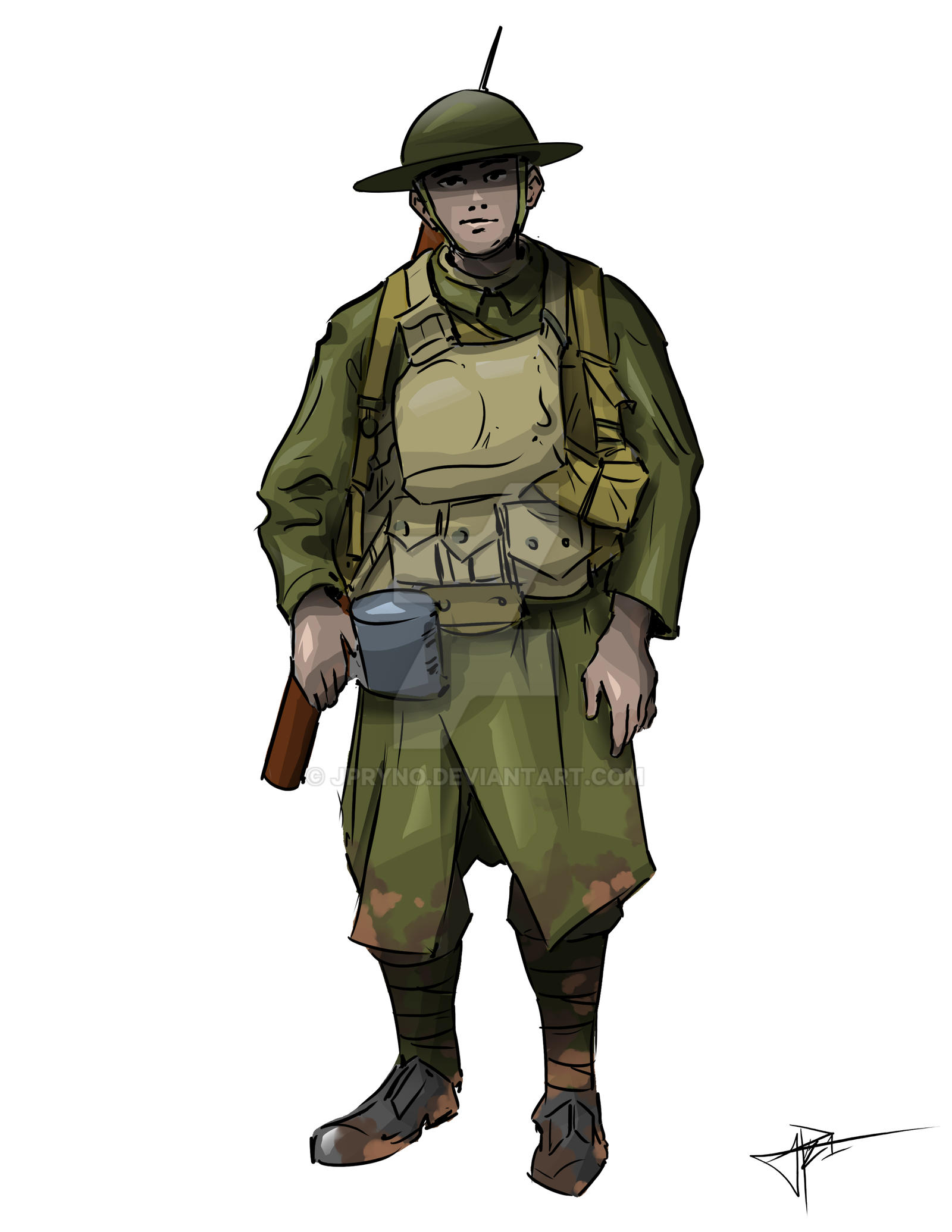 Ww1 Deviantart WW1 Concept Study: American Soldier by JPRyno on DeviantArt