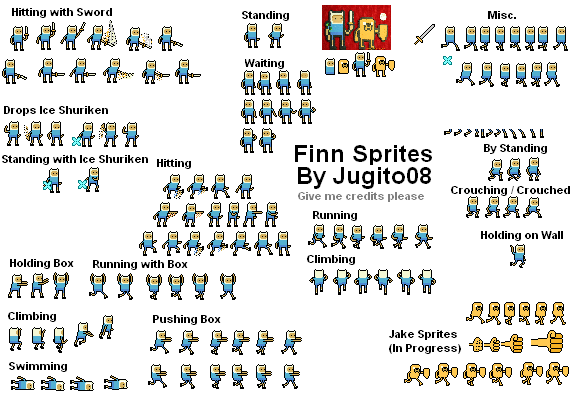 Adventure Time Sprites for Plataform Game! by jugito08 on DeviantArt