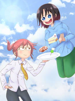 Kobayashi and Elma in the Sky