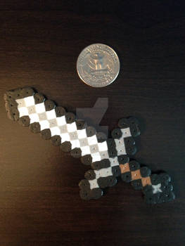 Minecraft Iron Sword Perler