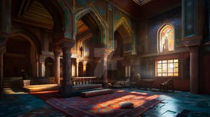 Interior of Royalty, Iran's Magnificent Palace. AI