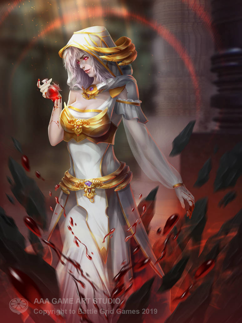 Woman priest by AAAGameArtStudio