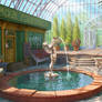 Hidden object game scene - Seymour fountains