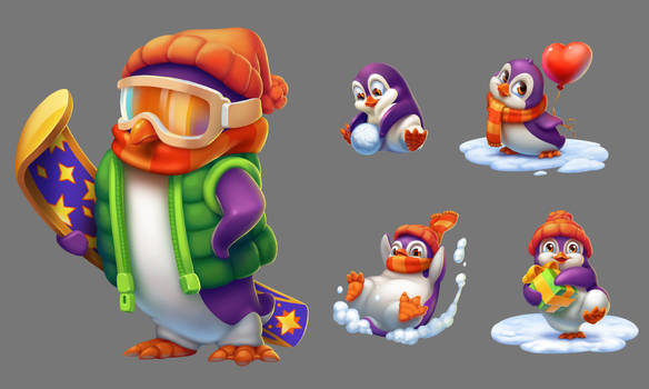 Penguin, character design for game