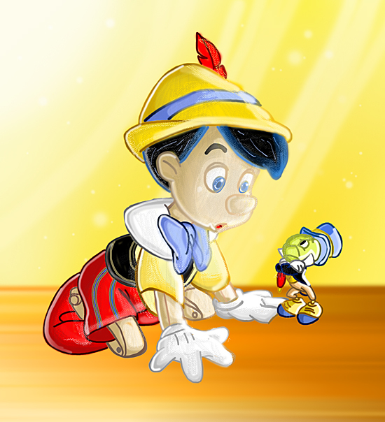 Pinocchio and Jiminy