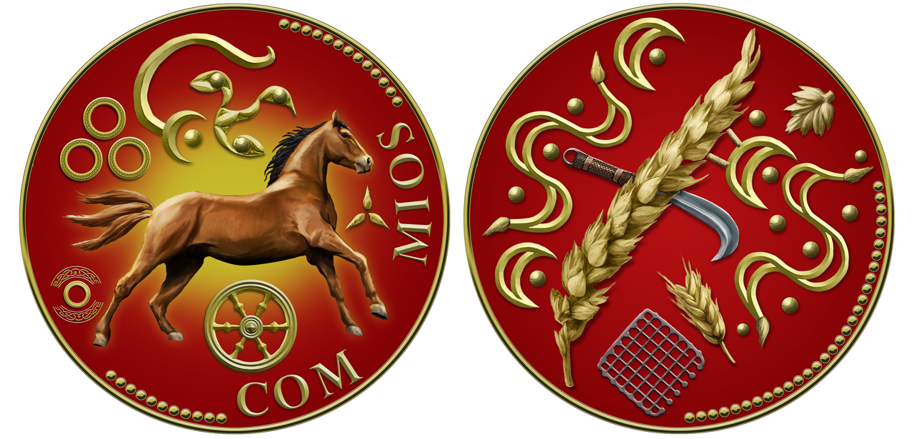 Commius Gold Stater Q type 3 (Llyn Cerrig Bach) by Commius on DeviantArt
