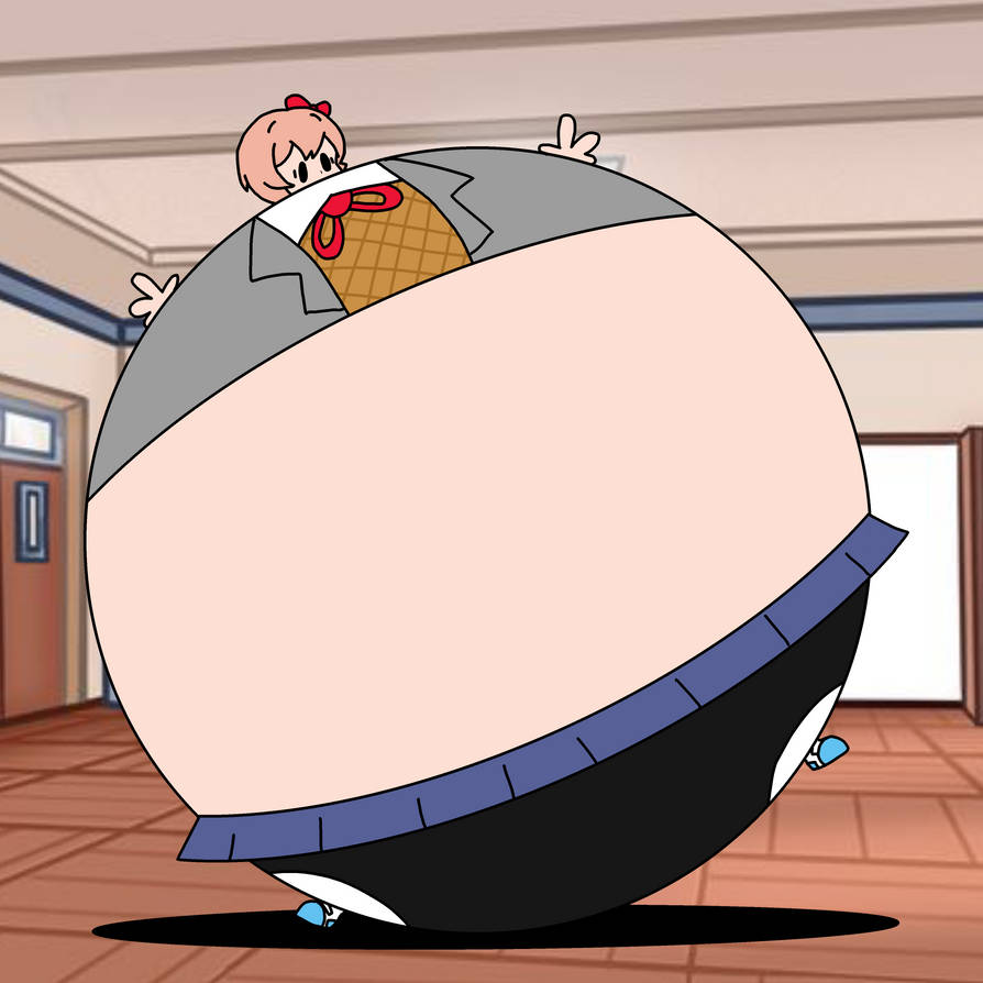 Sanrio Inflation Sayori inflated by pjdrawingxd on DeviantArt