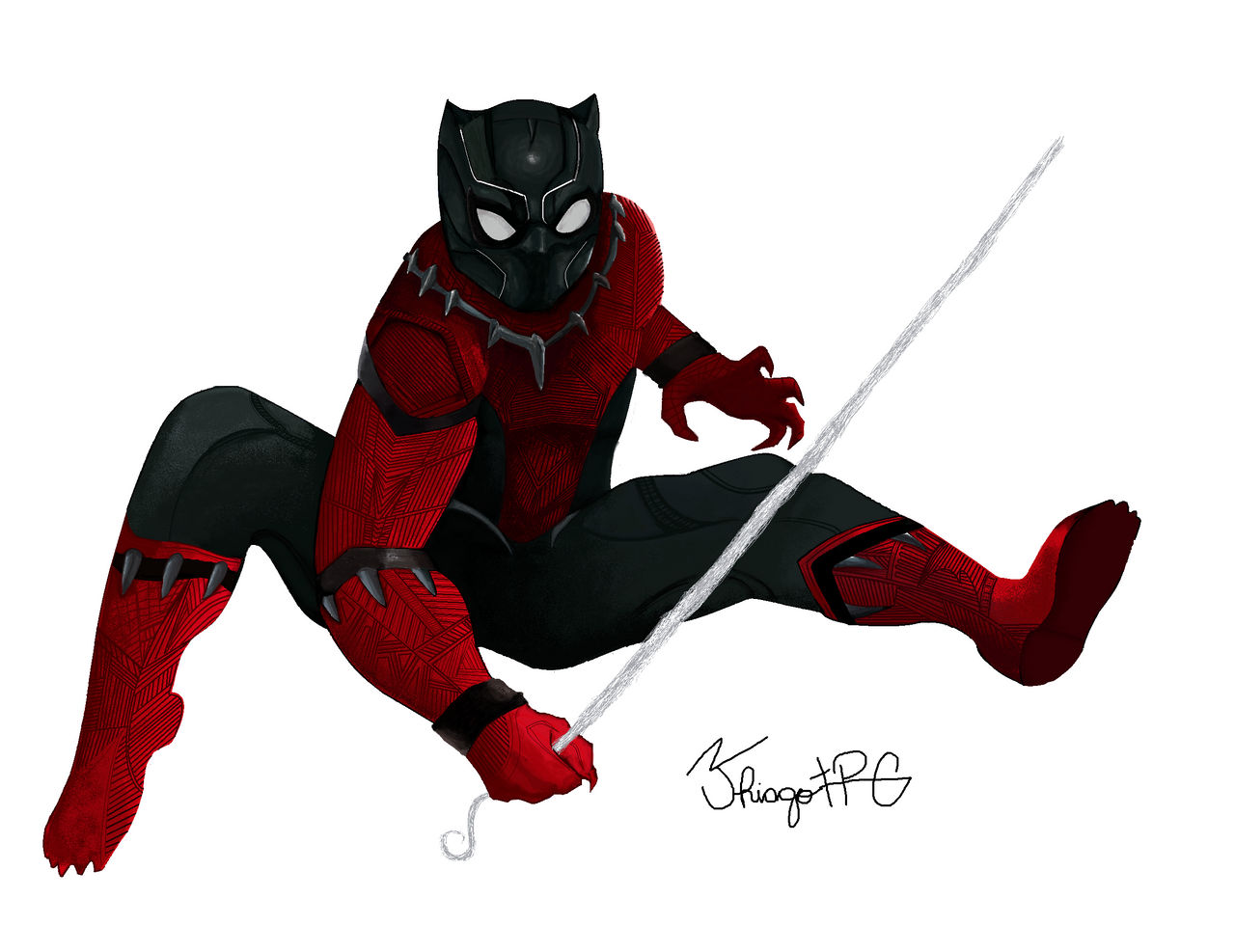 Mixed Spiderman and Black Panther by Thiagotpg on DeviantArt