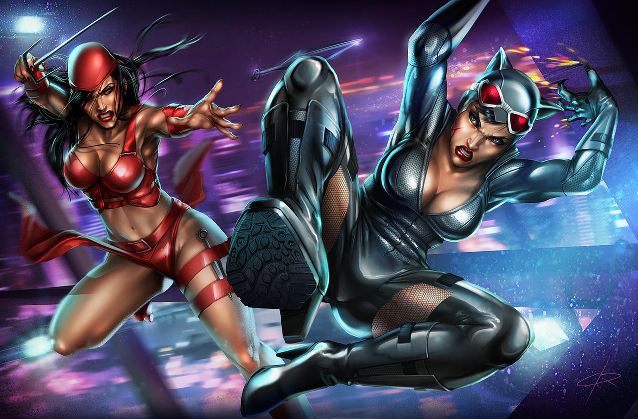 Catwoman vs Elektra