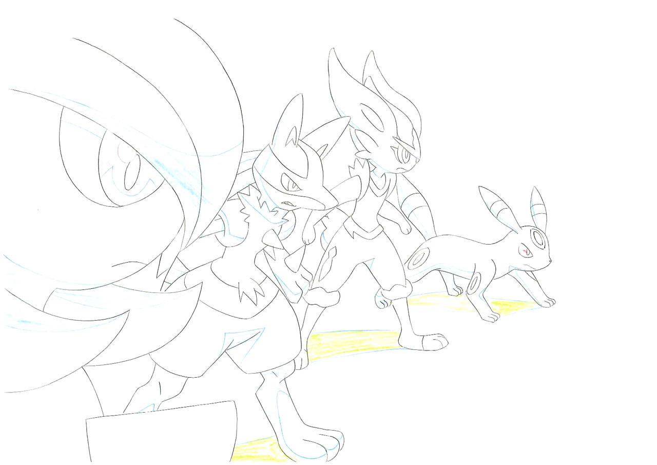 Pokemon battle stance base (original sketch) by MysticWhiteWolf21 on ...