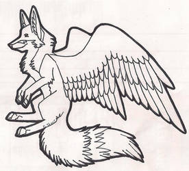 Flying Fox Lineart 2