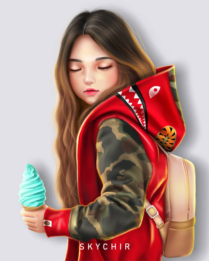 Mint Ice Cream X Girl By Chirafahr On Deviantart