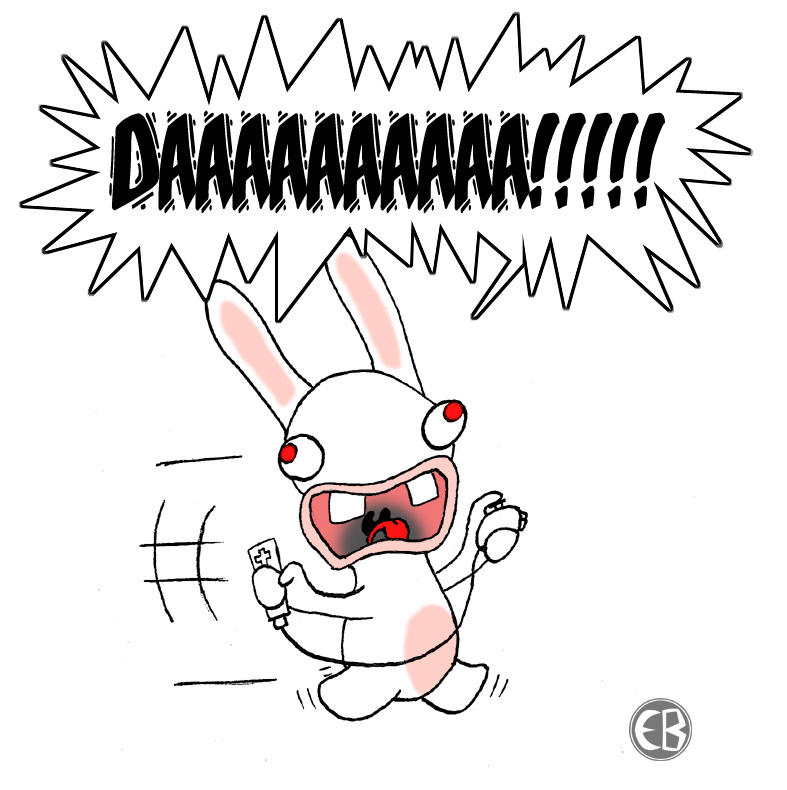 A Raving Rabbid by Cartoon-Eric on DeviantArt