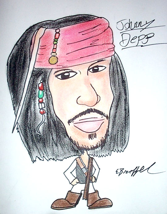 Johnny Depp caricature