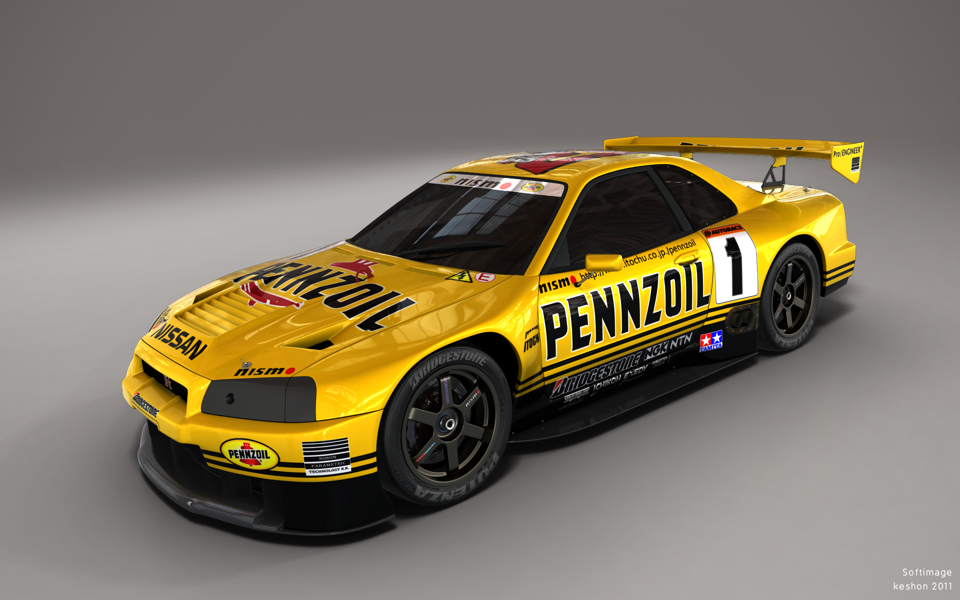 Nissan Skyline GT-R R34 JGTC PENNZOIL view 3