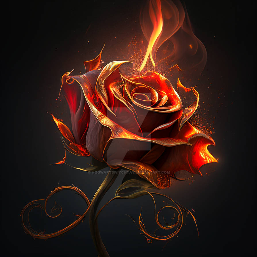 Fire Red Rose by hogwartswitchtas on DeviantArt