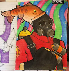 Goldfish of Good Luck - [TF2 Pyro] by C4r1s5a