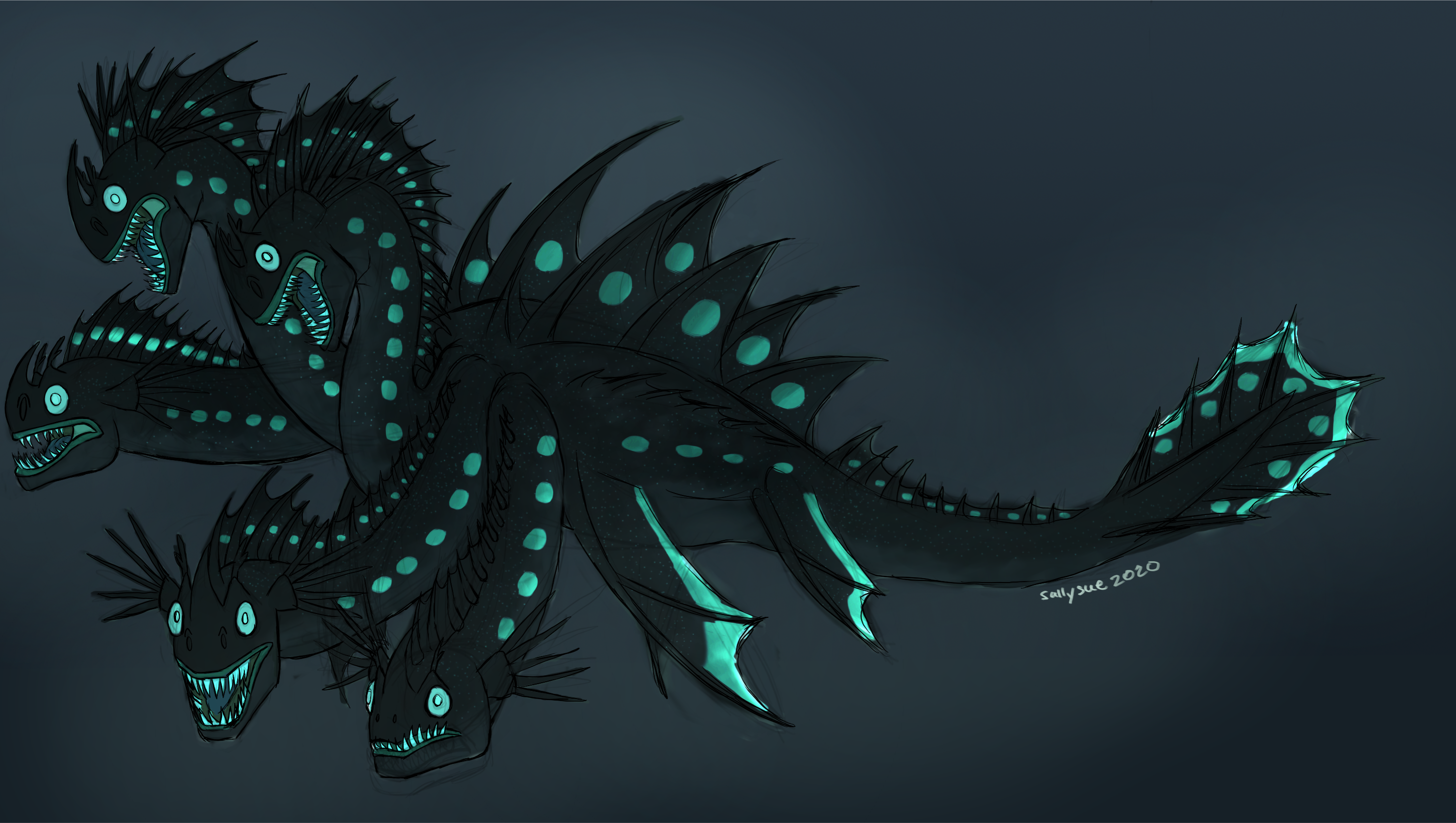 Deep Sea Hydra (Bioluminescent Version) by Sallysue234 on DeviantArt Deep Sea Hydra (Bioluminescent Version) by Sallysue234 on DeviantArt