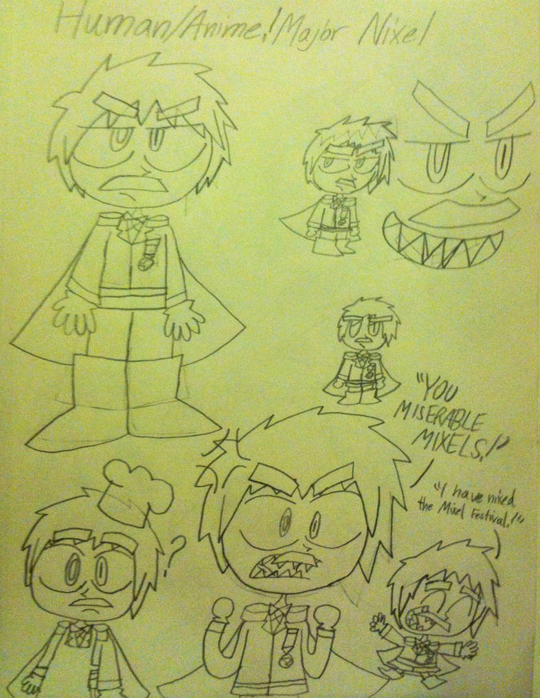 Nixels Human Mixels - Anime Human!Major Nixel Doodles by Princess-Josie-Riki on ...