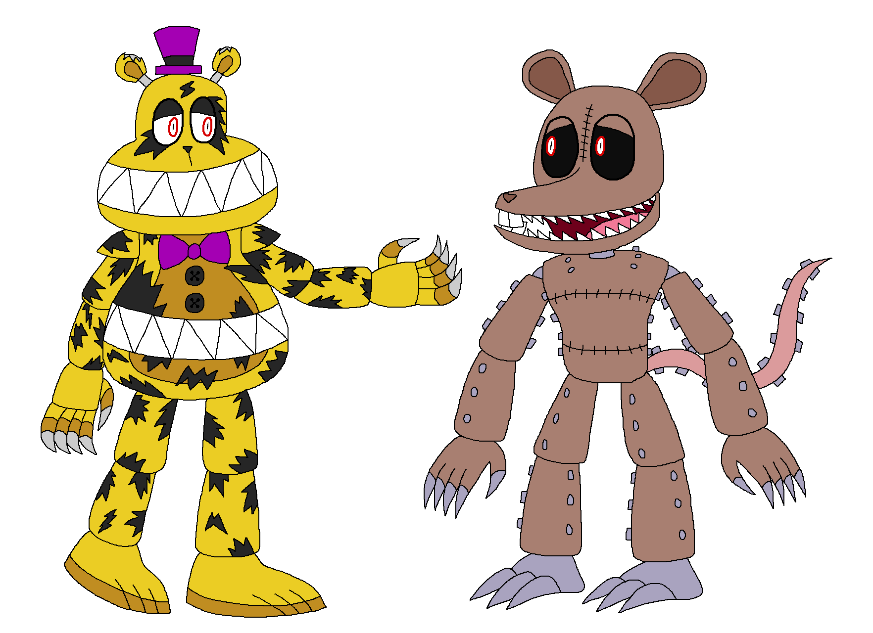 nightmare, nightmare fredbear and child by moguior -- Fur Affinity [dot] net