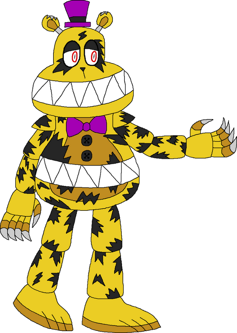 FNAFxFNAC - Nightmare Fredbear x Monster Rat by Princess-Josie
