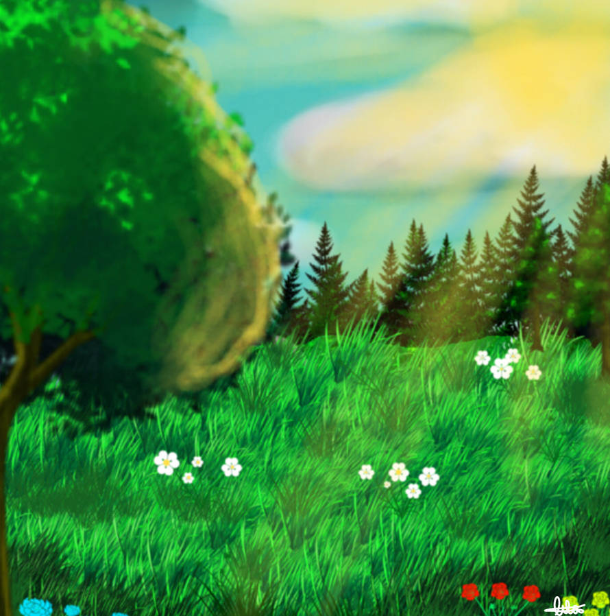 Forrest setting by LilaMarieDraws on DeviantArt
