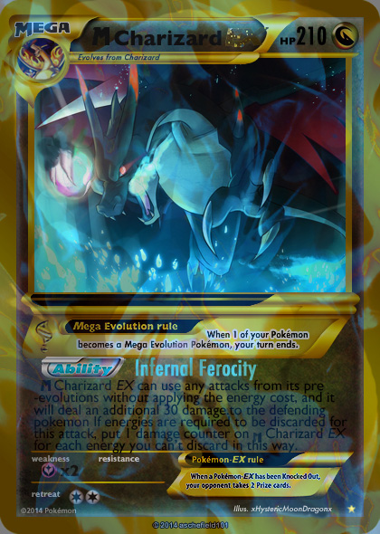 Mega  Shiny Charizard X card alternative