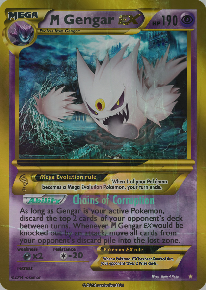 Shiny Mega Gengar Ex card by Metoro on DeviantArt Shiny Mega Gengar Ex card by Metoro on DeviantArt
