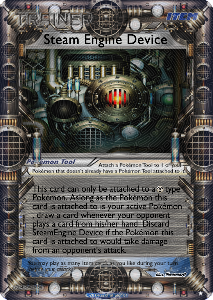 Steam Engine Device Pokemon Tool Card