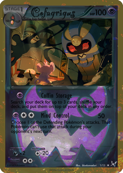 pokemon cofagrigus card - Black & White Noble Victories Pokmon Hit Points100 HP Form Cofagrigus - SolusTCG