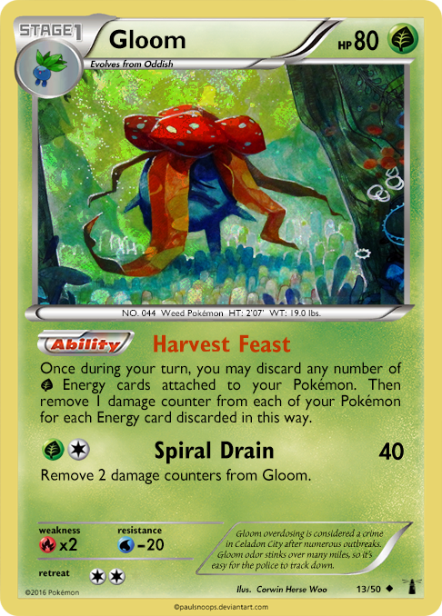 0044 Gloom (cartas pokemon - pokedex) by estebangamer2001 on DeviantArt