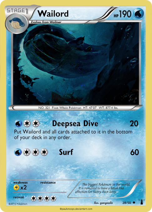 Wailord card - LM 28/50 by Metoro on DeviantArt Wailord card - LM 28/50 by Metoro on DeviantArt