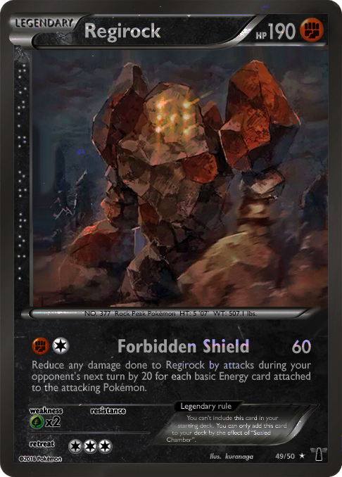 Legendary Regirock card - LM 49/50 by Metoro on DeviantArt Legendary Regirock card - LM 49/50 by Metoro on DeviantArt