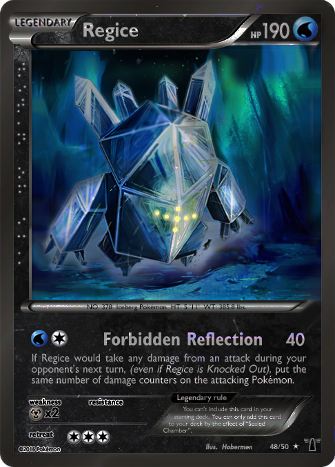regice pokemon card Regigigas & Legendary Giants - Regidrago - Regieleki - - Regirock - Registeel RarityDouble Rare Hit Points230 HP Colorless Regi Charge Attach up to 2 Basic Water Energy cards from your discard pile to this Pokemon Pokemon Single Card EX HOLON