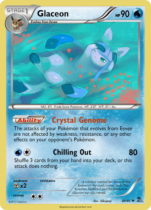 Glaceon card - RO 20/65 by Metoro on DeviantArt Glaceon card - RO 20/65 by Metoro on DeviantArt